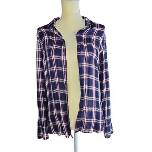Lucky Brand Womens Plaid Button Down Shirt